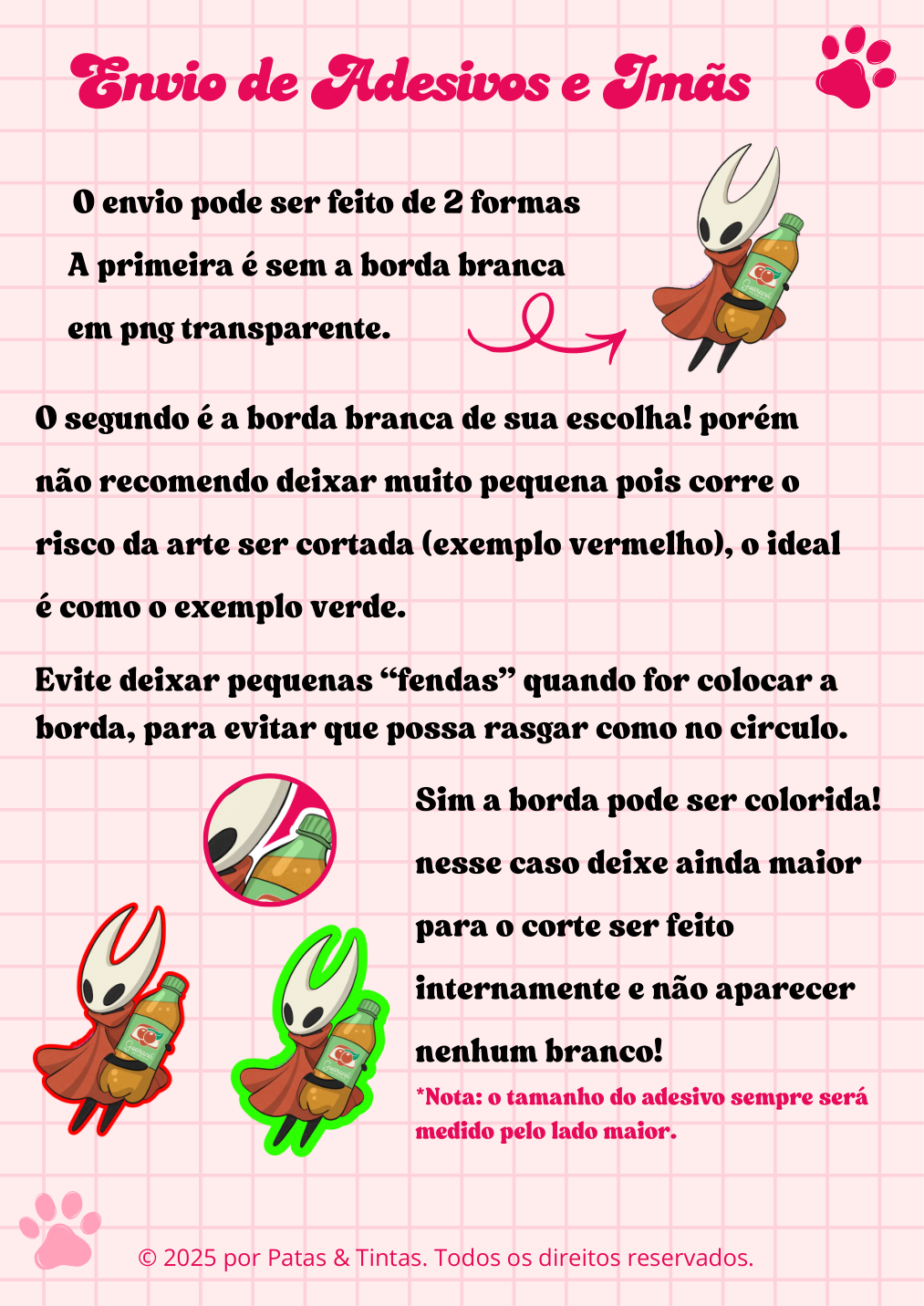 Página 2 do manual de envio